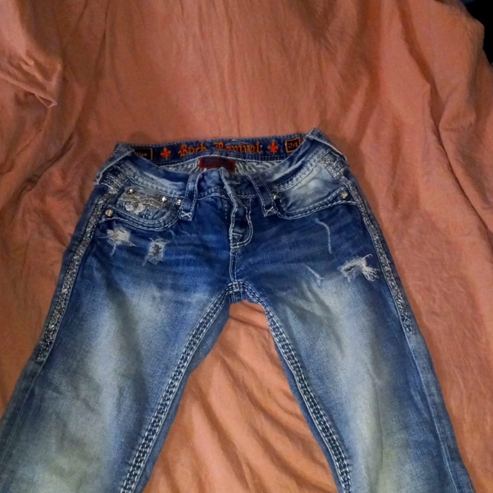 Rock Revival Kaitlyn jeans Size 24 Medium wash